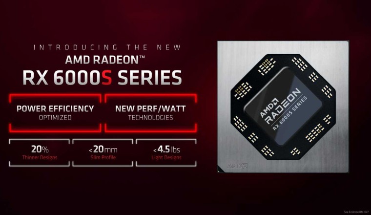 AMD เปิดตัวการ์ดจอโน้ตบุ๊ก Radeon ซีรีส์ RX 6000S สำหรับรุ่นบางเบา และ RX 6000M อีก 5 รุ่น
