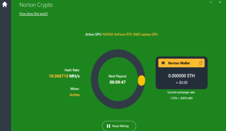 Norton 360 อัพเดตใหม่ ใส่ตัวขุดคริปโตมาด้วย เลือกเปิด-ปิดได้ แต่ลบไม่ได้