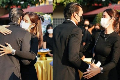 แฟนเก่าแต่ยังเป็นเพื่อน มะนาว สวมกอด กวินทร์ ในวันสูญเสียคุณพ่อ