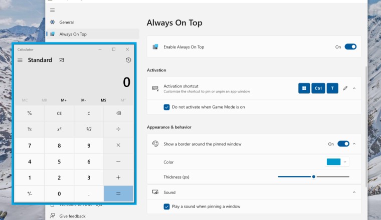 PowerToys เพิ่มฟีเจอร์ตั้งหน้าต่างเป็น Always on Top, ค้นหาเว็บได้จาก PowerToys Ru
