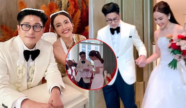 จอย ชลธิชา ควงแขนแฟนหนุ่ม เข้าประตูวิวาห์ พร้อมจดทะเบียนสมรส