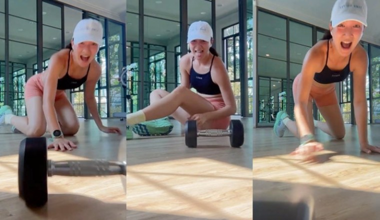 แพนเค้ก เขมนิจ อัดคลิปออกกำลัง ตอนท้ายหลายคนถึงกับกรี๊ดกันรัวๆ เลย