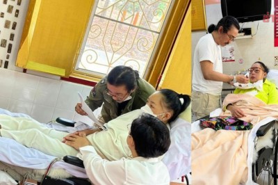 เสธ.ดอลลาร์ พาคุณหญิงแมงมุมทำบุญ ป้อนก๋วยเตี๋ยวเป็ดพะโล้ของโปรด