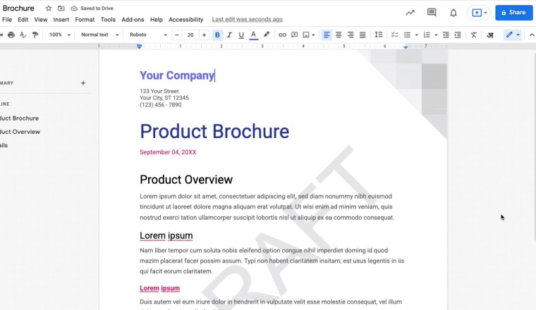 Google Docs เพิ่มฟีเจอร์ใหม่ เปิดให้ใส่ลายน้ำแบบข้อความได้แล้ว