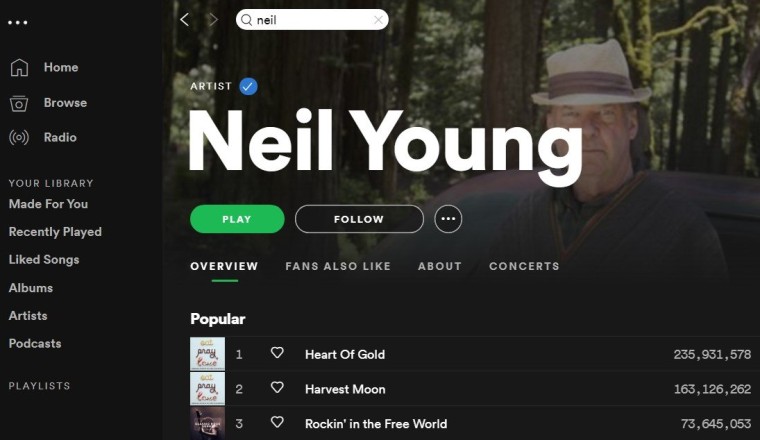 ศิลปิน Neil Young ขอถอดเพลงออกจาก Spotify เพราะไม่พอใจ Joe Rogan แพร่ข่าวปลอมวัคซีน