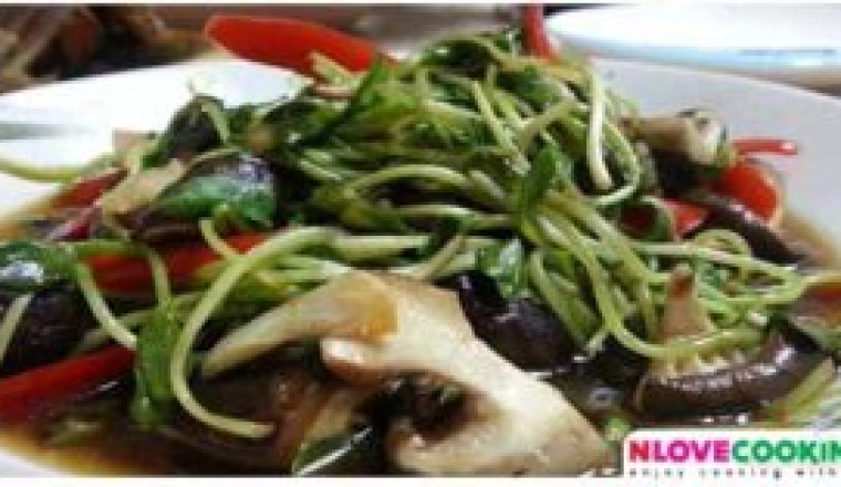 ผัดต้นอ่อนทานตะวัน อาหารง่ายๆแสนอร่อย สำหรับวันนี้