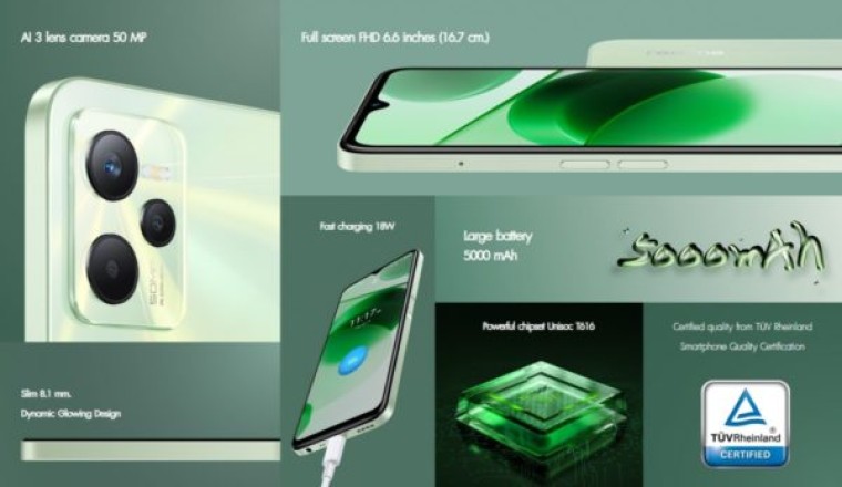 Realme C35 เปิดตัวพร้อมหน้าจอใหญ่ แบตใหญ่ กล้อง 50MP