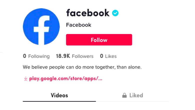 สู้ไม่ได้ก็เข้าร่วม Facebook มีบัญชีอย่างเป็นทางการบน TikTok แล้ว