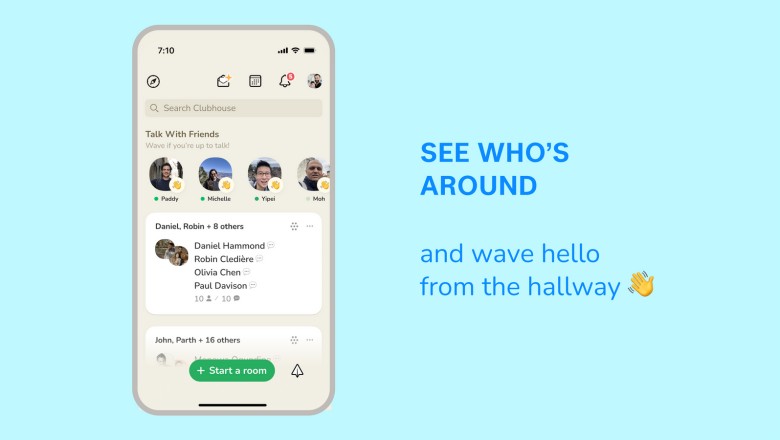 Clubhouse เพิ่มฟีเจอร์ Wave Bar แสดงรายชื่อคนที่ออนไลน์อยู่ ด้านบนสุดของแอป