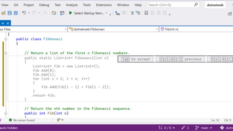 ไมโครซอฟท์เปิด GitHub Copilot ให้ผู้ใช้ Visual Studio 2022