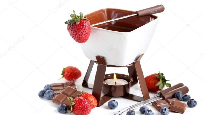 สตรอเบอร์รี่ฟองดูว์ ขนมนานาชาติ