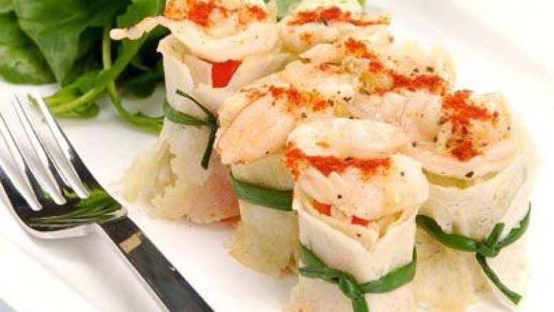 เปาะเปี๊ยะกุ้งม้วน อาหารจีน