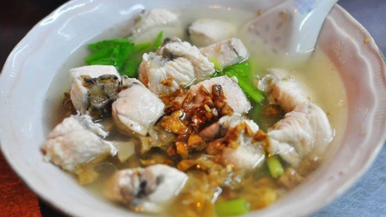 ข้าวต้มปลากะพง อาหารจานเดียว