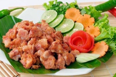 เอ็นข้อไก่ทอด อาหารจานเดียว