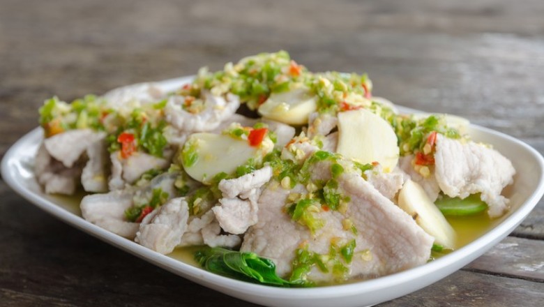 หมูมะนาว อาหารจานเดียว