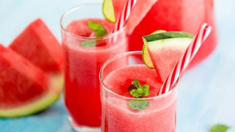 น้ำแตงโมปั่น เครื่องดื่ม