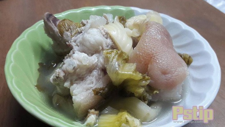 ต้มขาหมูกับผักกาดดอง อาหารภาคใต้