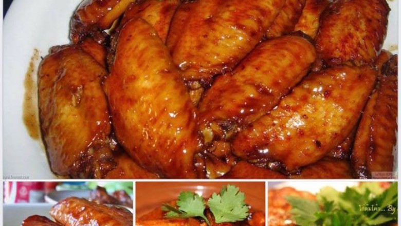 ปีกไก่ต้มโค้ก อาหารจานเดียว