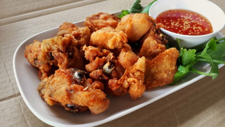 ไก่ทอดเกลือ อาหารจานเดียว