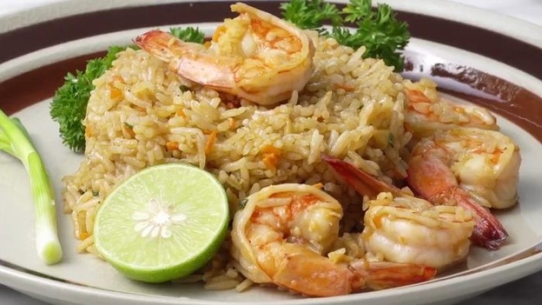 ข้าวผัดมันกุ้ง อาหารจานเดียว