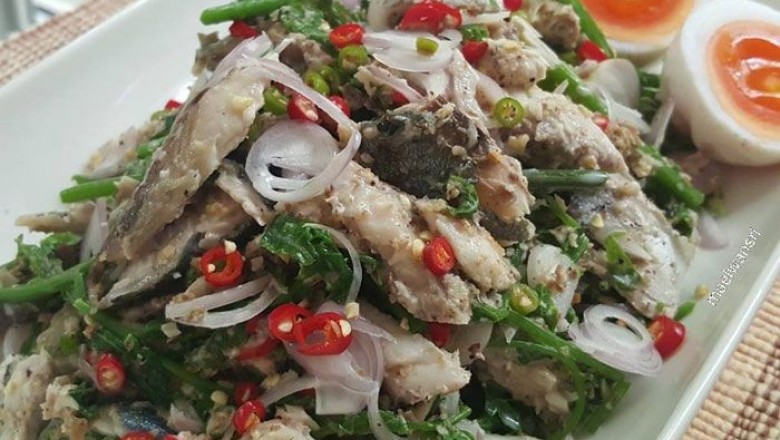 ยำผักกูด อาหารจานเดียว