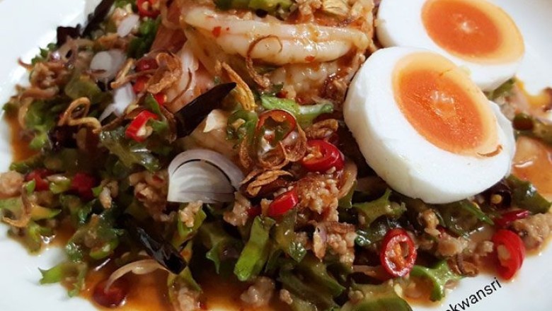 ยำถั่วพูล อาหารจานเดียว