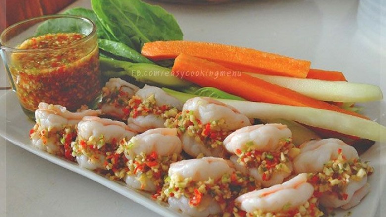 กุ้งมะนาวเปรี้ยวแซบ อาหารจานเดียว