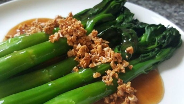 คะน้าน้ำมันหอย อาหารจานเดียว