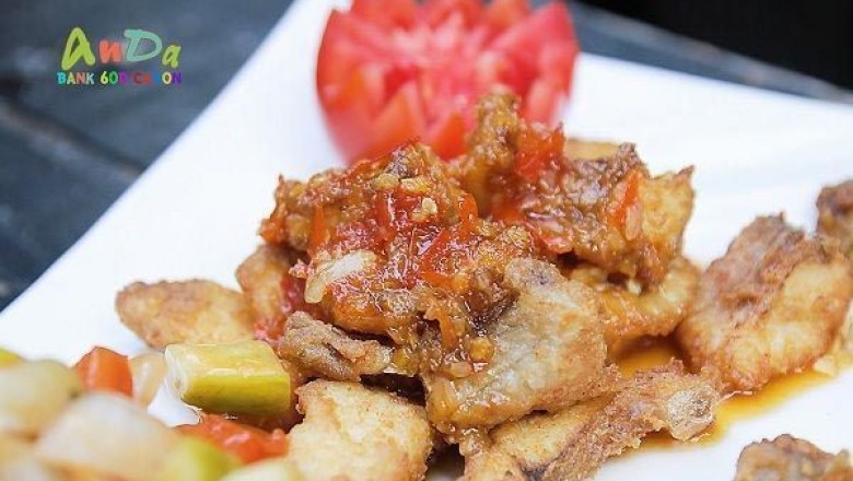 ปลาทับทิมทอดราดพริก อาหารจานเดียว