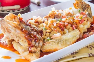 ปลาช่อนราดพริก อาหารจานเดียว