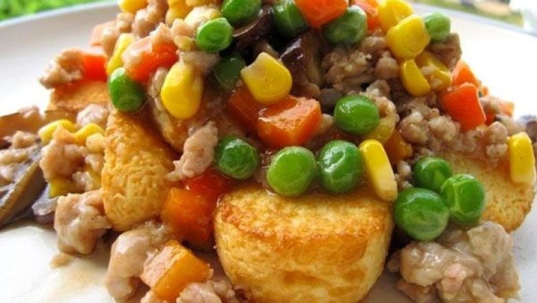 เต้าหู้ทรงเครื่อง อาหารจานเดียว