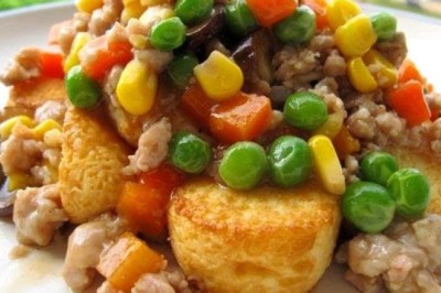 เต้าหู้ทรงเครื่อง อาหารจานเดียว