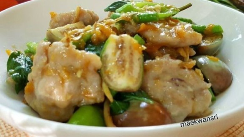 ผัดฉ่าปลากราย อาหารจานเดียว